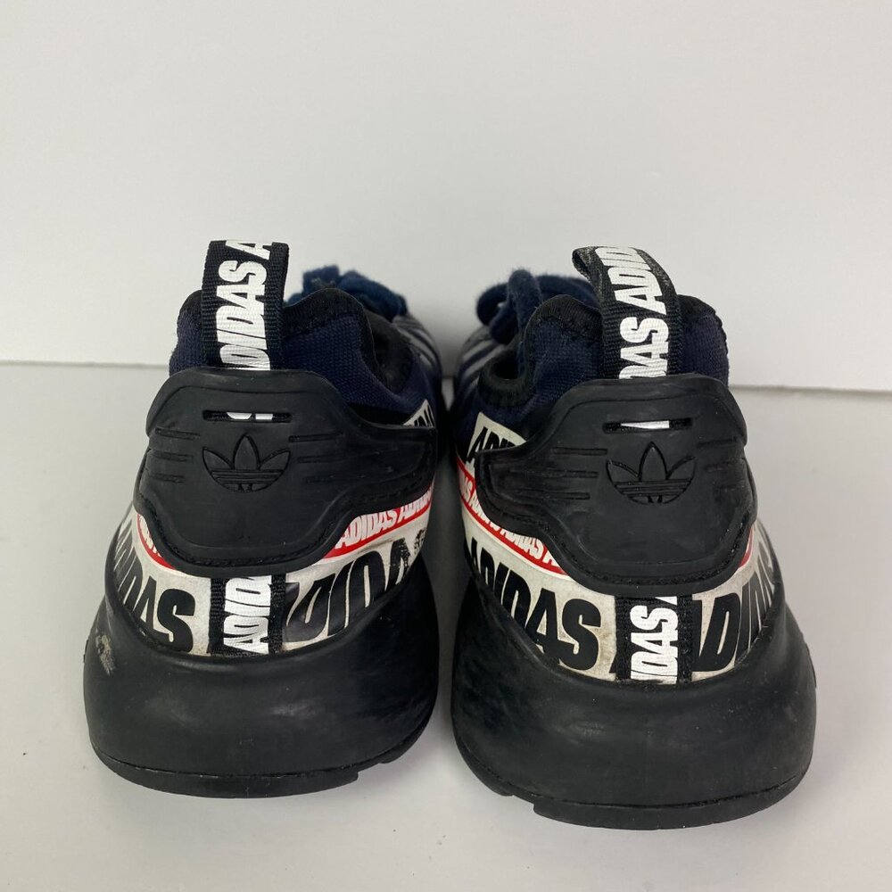 Adidas ZX 2K Boost Bold Logo Graphic Shoes Men's 10.5 Black Originals Sneakers - Picture 9 of 13